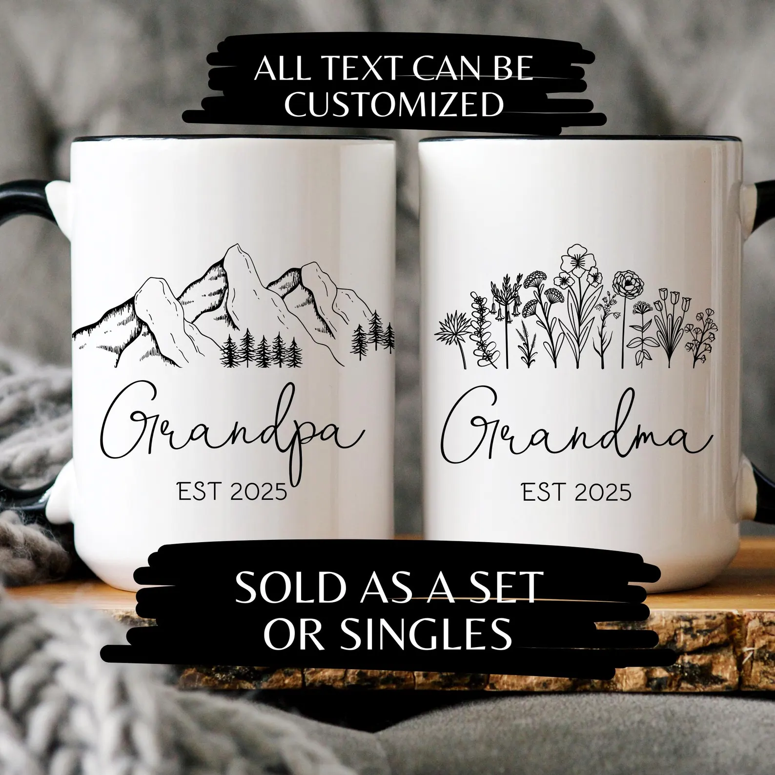 Set căni personalizate pentru Grandpa și Grandma [2]