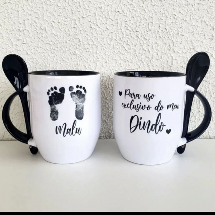 Set de căni personalizate pentru bunic și bunică cu ecografie [2]
