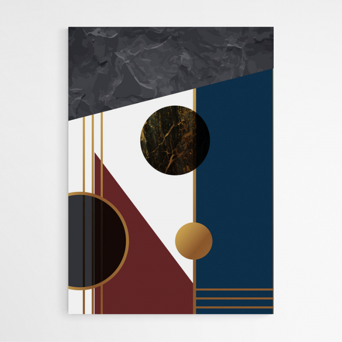 Set 3 tablouri, Intaglio, Abstracte. color, print pe hartie foto Fine Art, forme geometrice, postere moderne, pentru casa, birou [3]