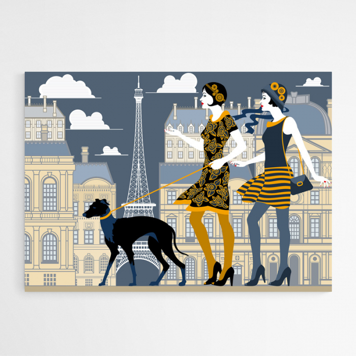 Set 3 tablouri, Intaglio, Stil Pop Art, color, print pe hartie foto Fine Art, Animatie in oras, postere moderne, pentru living [3]