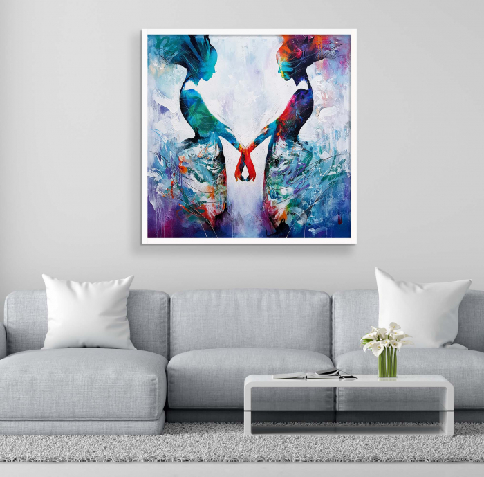 Tablou canvas, abstract, balerine, multicolor, pentru living [1]