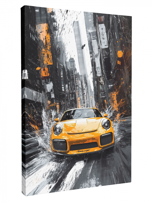 Tablou canvas cu mașini sport în stil abstract [3]