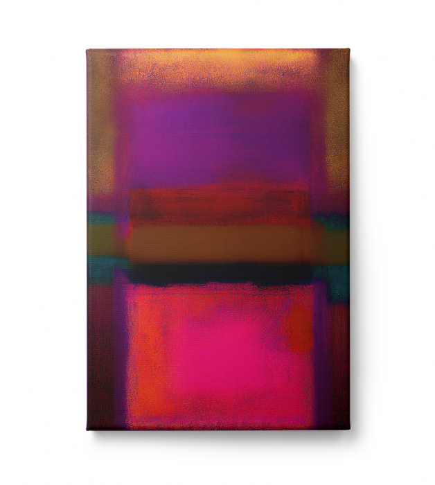Tablou canvas abstract mov și roz – Artă geometrică vibrantă pentru dormitor [2]
