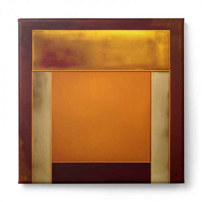 Tablou canvas, abstract, minimalist, geometric, nuante de portacaliu, pentru dormitor [2]