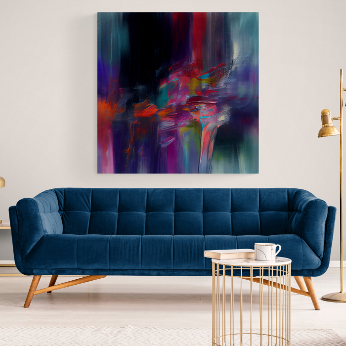 Tablou canvas abstract modern – Culori vibrante și profunzime artistică pentru living [1]