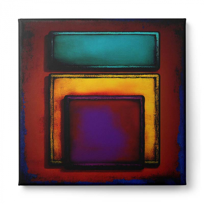 Tablou canvas, abstract, modern, colorat, nuante de mov si visiniu, pentru living [2]