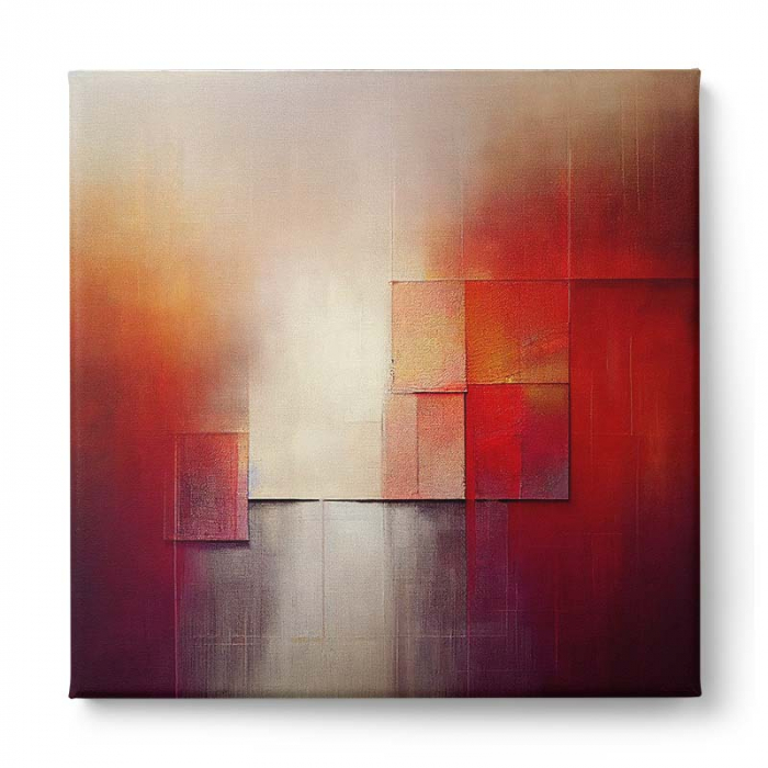 Tablou Abstract în Roșu pentru Living - Artă Modernă [2]