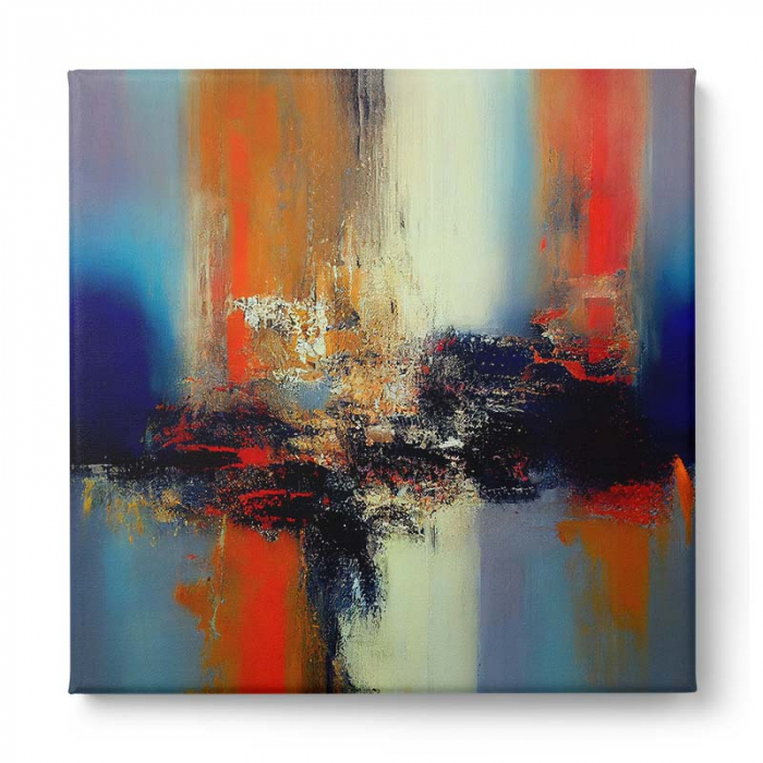 Tablou Abstract în Roșu și Albastru [2]