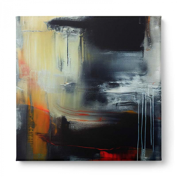 Tablou abstract roșu și negru [2]