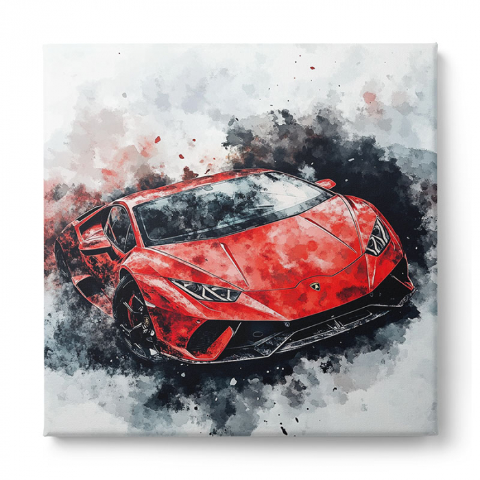 ablou canvas cu mașini sport, stil abstract modern [2]