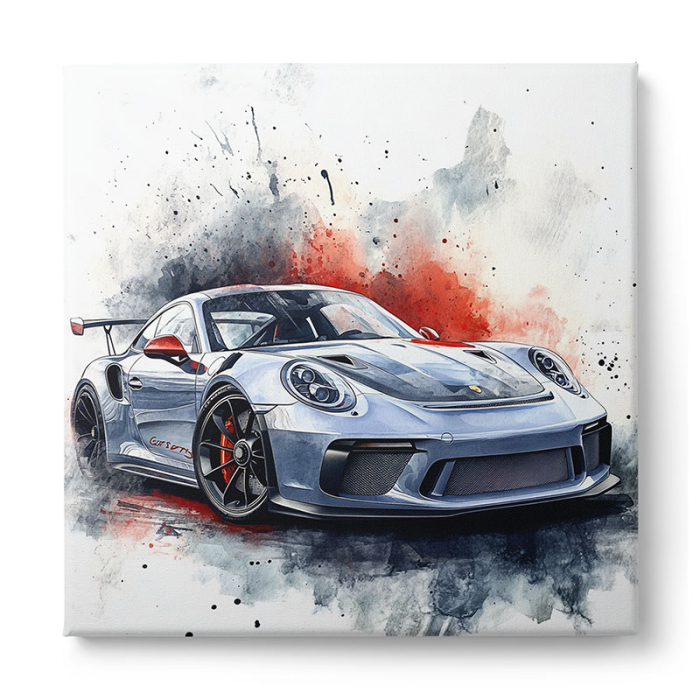 ablou canvas cu mașini sport, stil abstract modern [3]