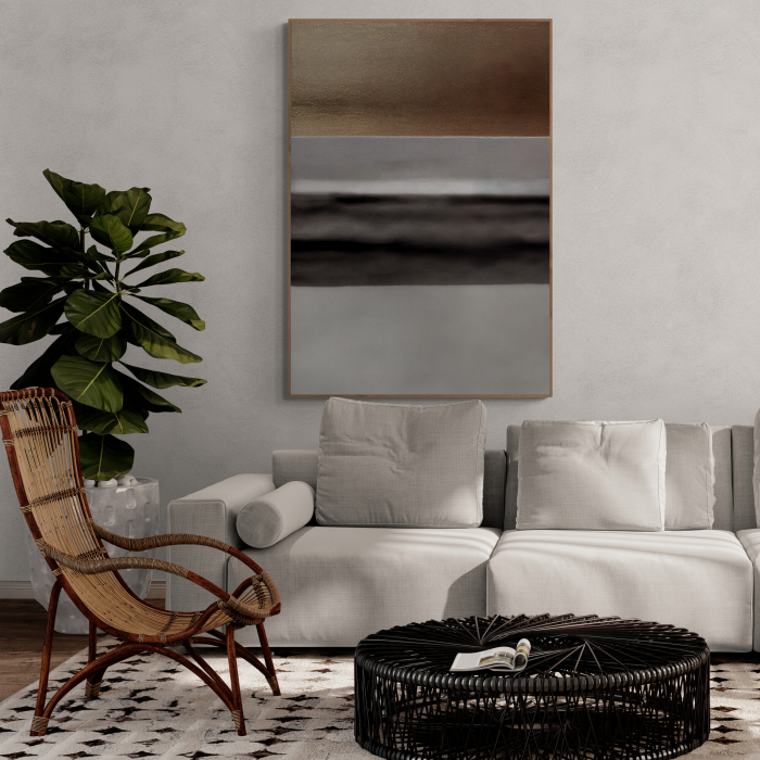 Tablou canvas abstract gri – decor modern elegant pentru birou și hol [1]