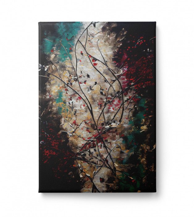 Tablou canvas abstract cu explozie de culori – decor vibrant pentru living modern [2]