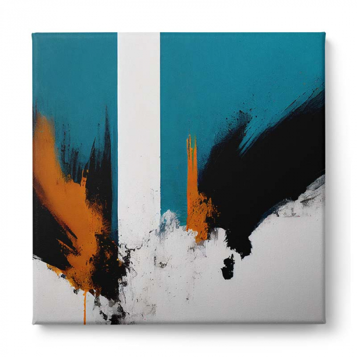 Tablou canvas, abstract, modern, nuante de alb, albastru, pentru dormitor, hol [2]