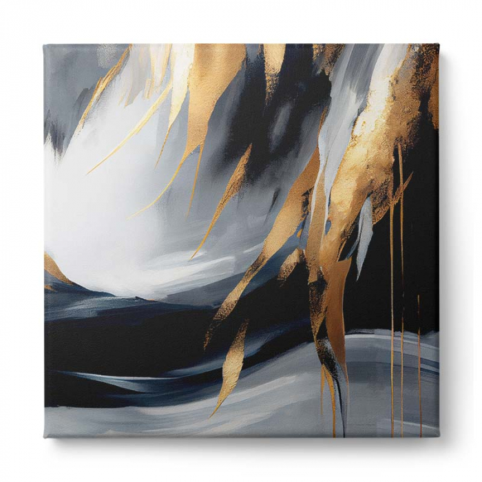 Tablou canvas, abstract, modern, nuante de alb, maro, gri, pentru dormitor [2]