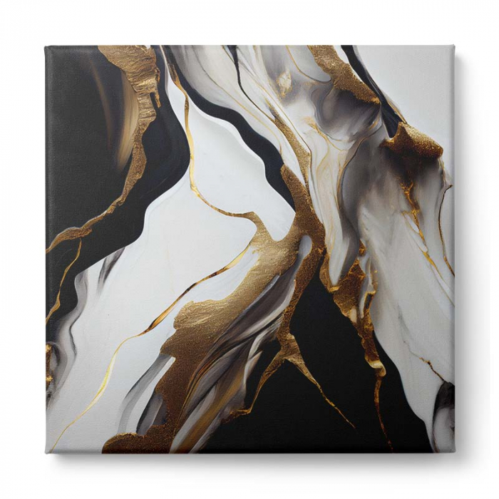 Tablou canvas, abstract, modern, nuante de alb, negru, maro, pentru living, bucatarie [2]
