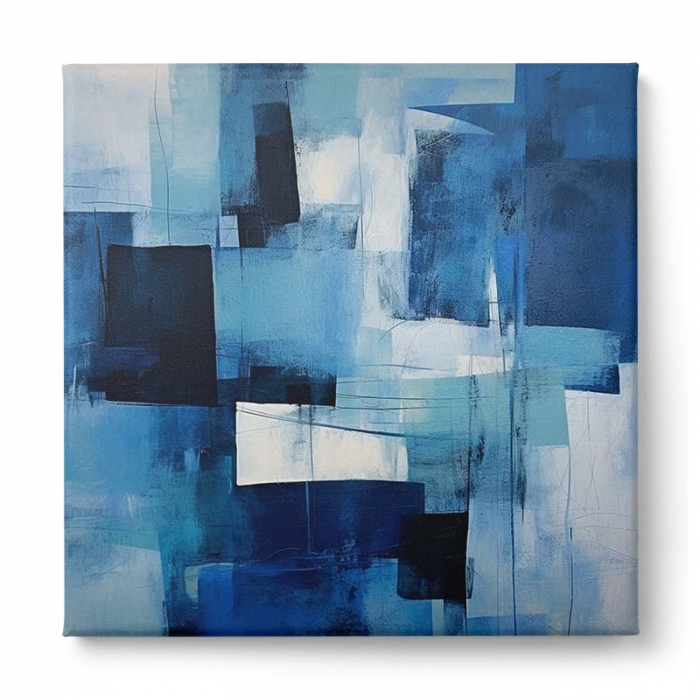 Tablou abstract modern în nuanțe de albastru [2]