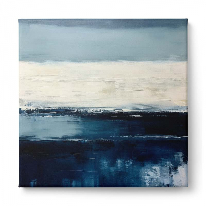 Tablou canvas, abstract, modern, nuante de albastru pentru living, birou [2]