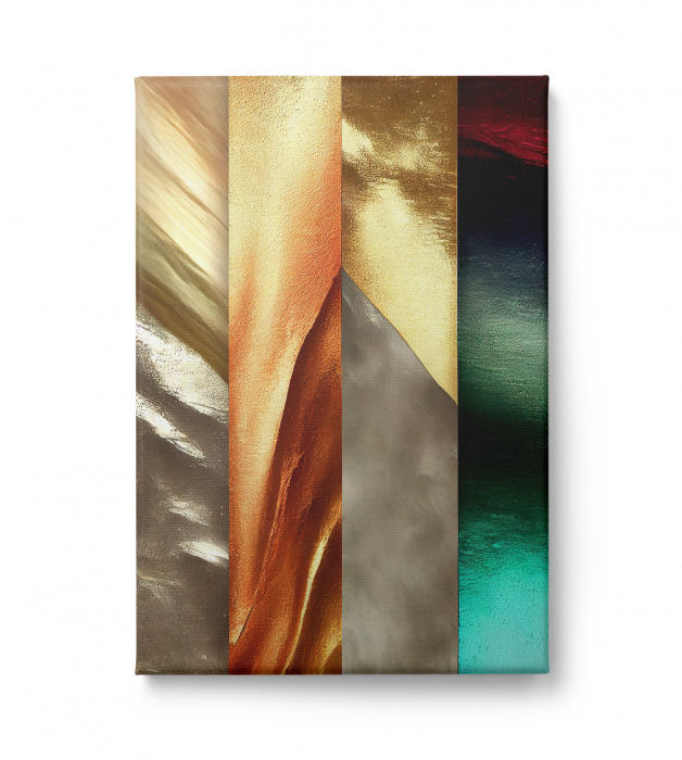 Tablou canvas abstract auriu – decor elegant pentru living sau birou modern [2]
