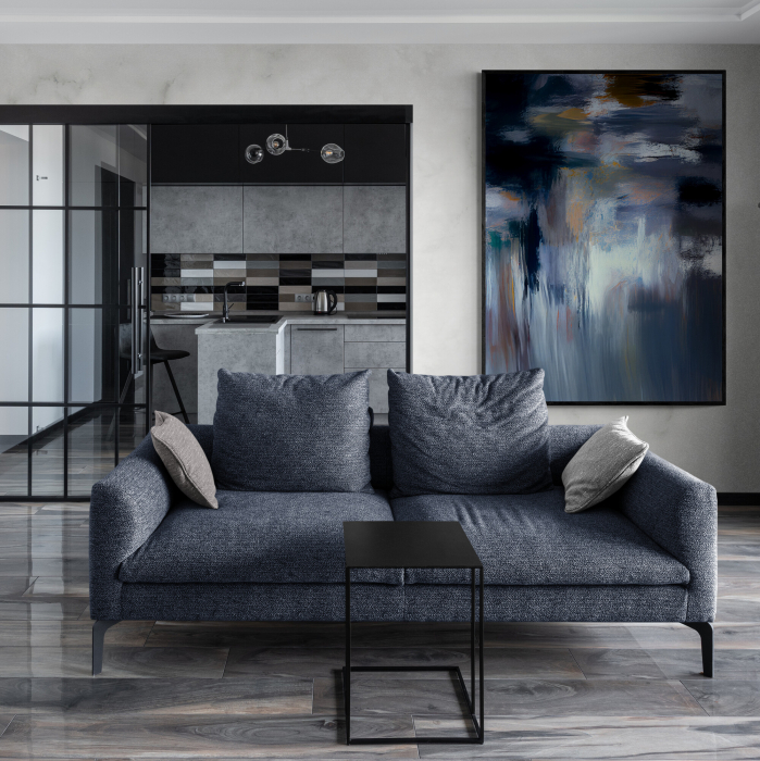 Tablou canvas, abstract, modern, nuante inchise, pentru living [1]