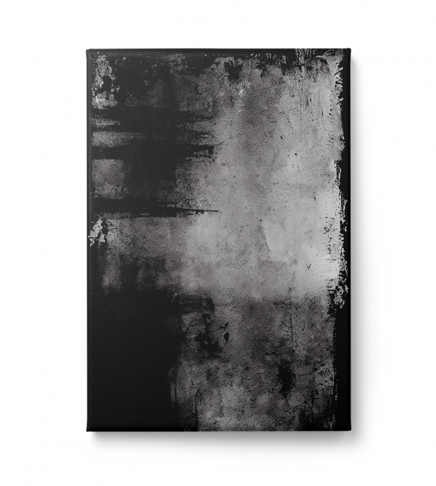 Tablou canvas abstract negru și gri pentru birou sau dormitor [2]