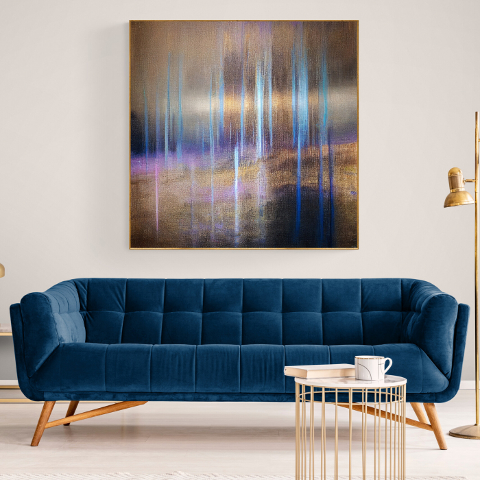 Tablou canvas abstract maro – decor cald și elegant pentru living și hol [1]