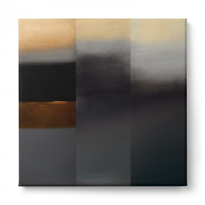 Tablou canvas abstract maro și gri – decor elegant și natural pentru living și birou [2]