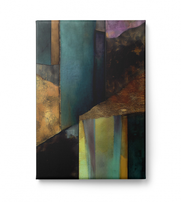 Tablou canvas abstract metalic – decor modern și elegant pentru hol [2]