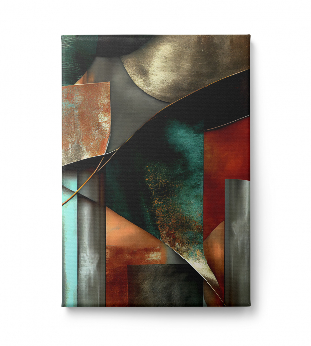 Tablou canvas abstract metalic – decor elegant pentru living și hol modern [2]