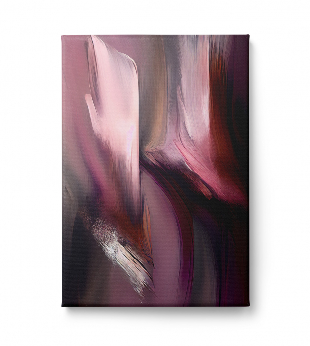Tablou canvas, abstract, modern, nuante de mov, roz, pentru living, dormitor [2]