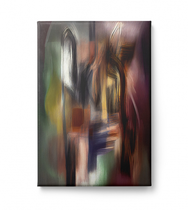 Tablou canvas, abstract, modern, multicolor, pentru living, hol [2]