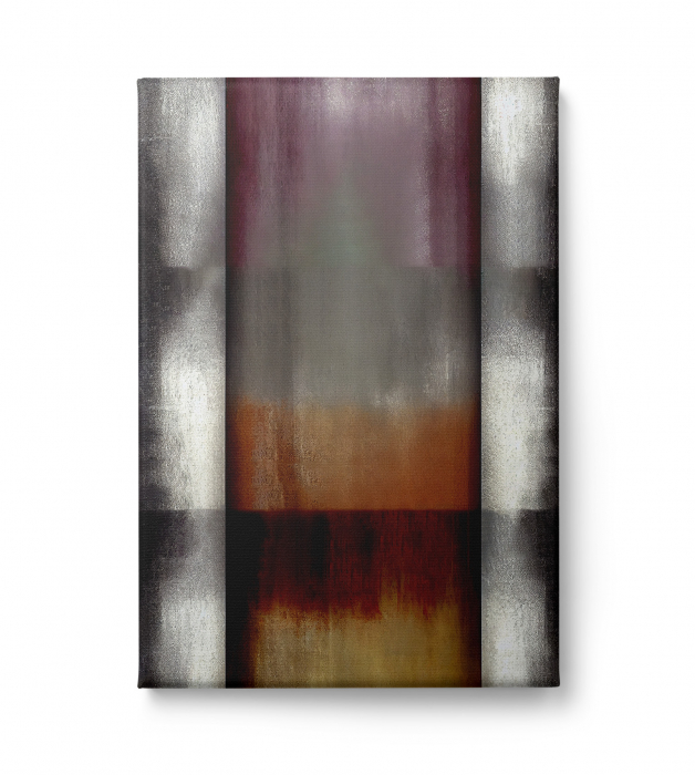 Tablou abstract canvas în nuanțe de mov și gri – decor modern pentru hol sau birou [2]