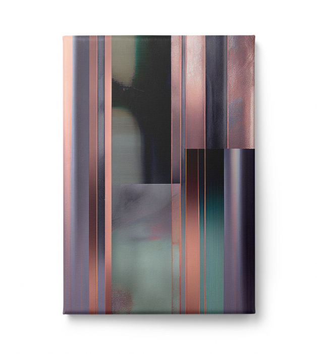 Tablou canvas abstract roz și mov – decor modern pentru bucătărie [2]