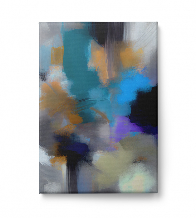 Tablou canvas, abstract, modern, multicolor, pentru living, bucatarie [2]