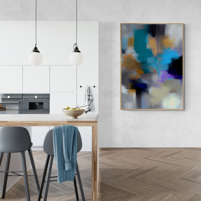 Tablou canvas, abstract, modern, multicolor, pentru living, bucatarie [1]