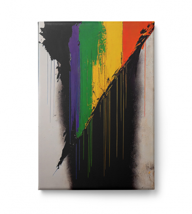 Tablou canvas abstract multicolor – decor vibrant pentru bucătărie modernă [2]