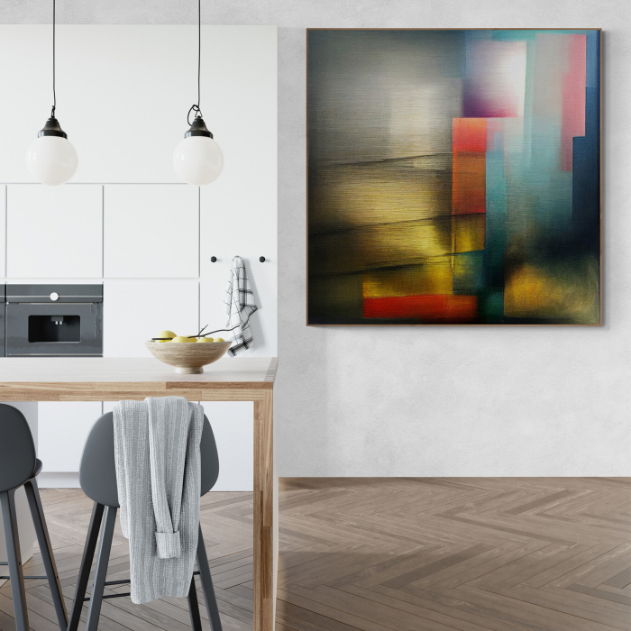 Tablou canvas, abstract, modern, nuante intense, pentru bucatarie [1]