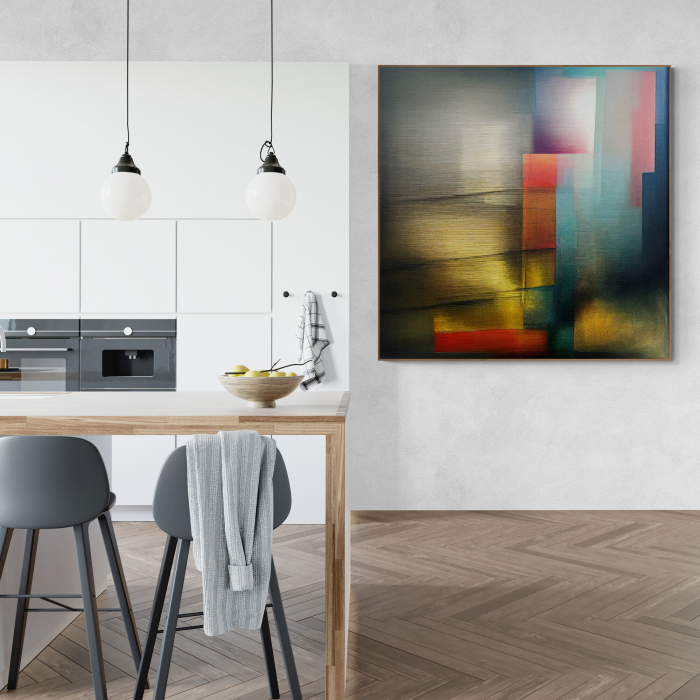 Tablou canvas, abstract, modern, nuante intense, pentru bucatarie [3]