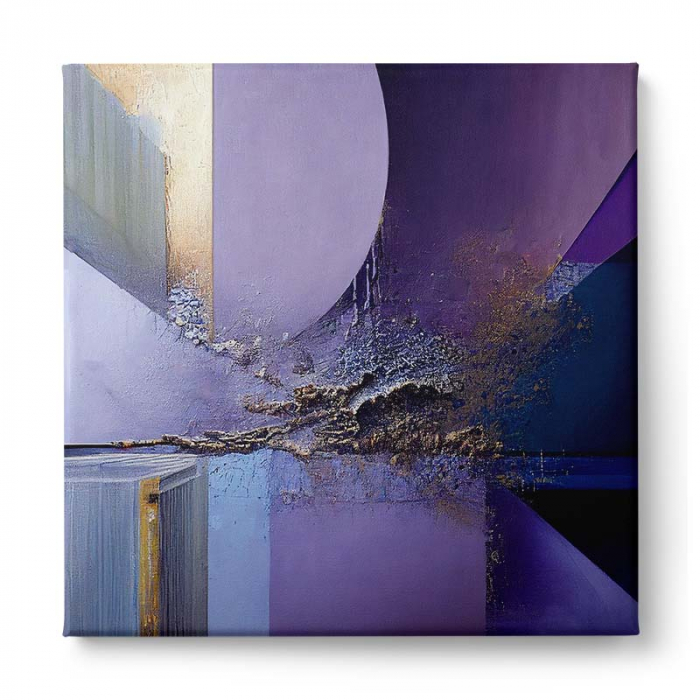 Tablou canvas, abstract, modern, nuante mov, lila, pentru living [2]
