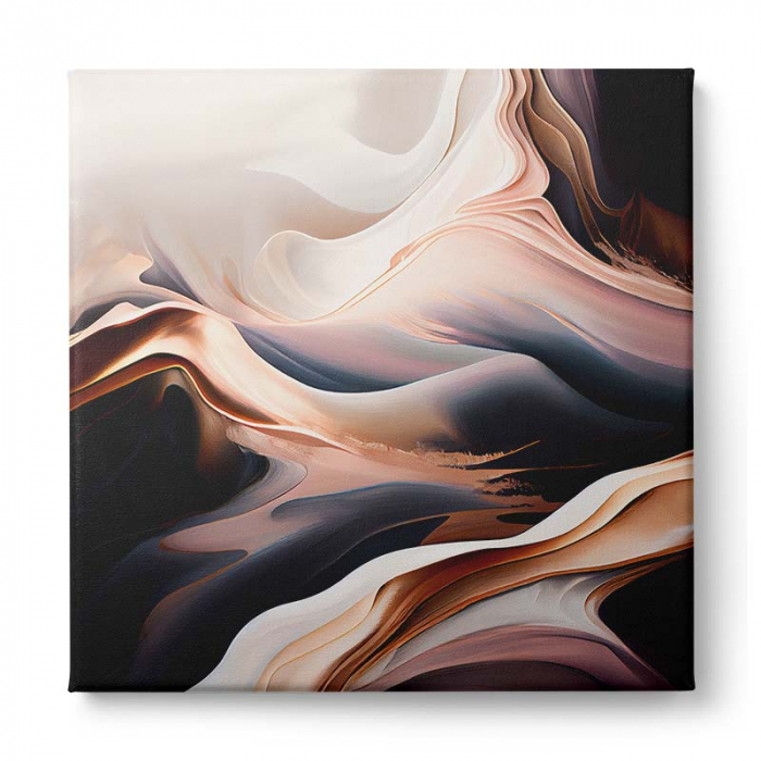Tablou canvas, abstract, modern, nuante roz si crem, pentru living, bucatarie [2]