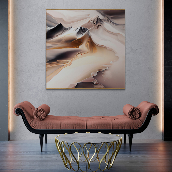 Tablou canvas, abstract, modern, nuante roz, pentru dormitor, living [1]