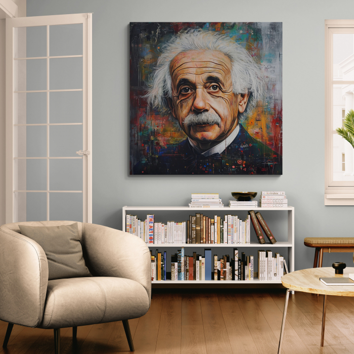 Tablou Canvas Albert Einstein – Portret  Abstract [1]
