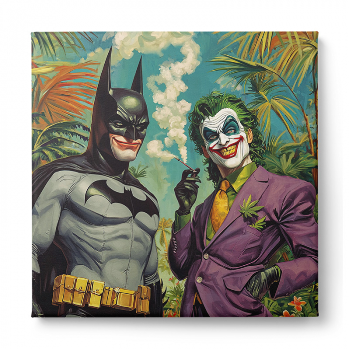 Tablou canvas pătrat cu Batman și Joker [2]
