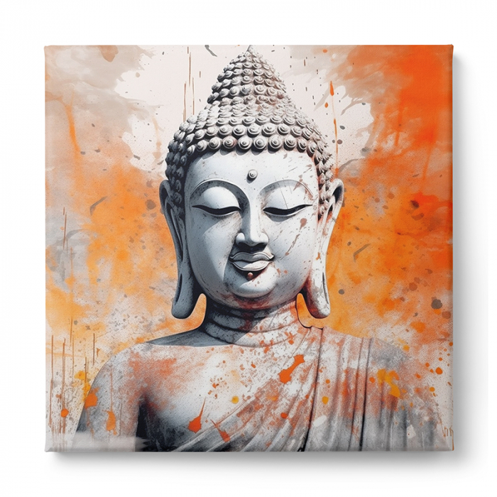 Tablou Canvas Buddha Alb [2]