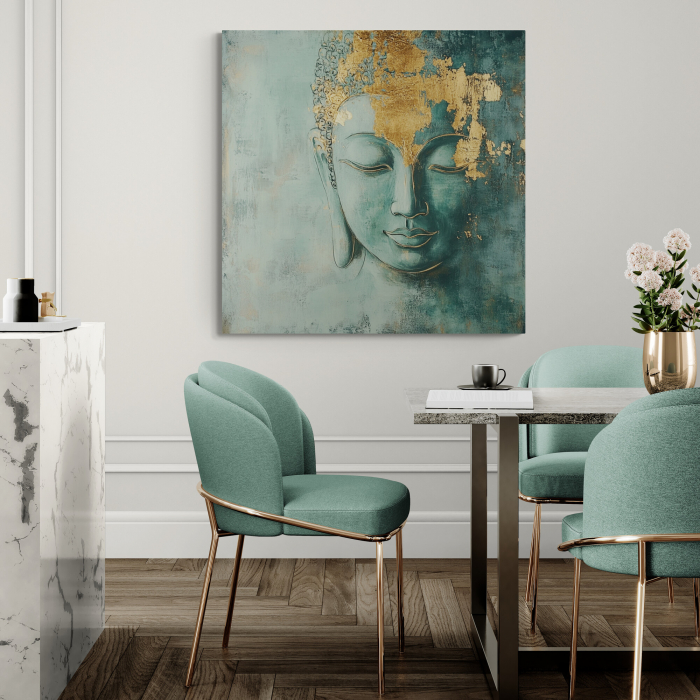 Tablou Canvas Buddha Turcuaz [1]