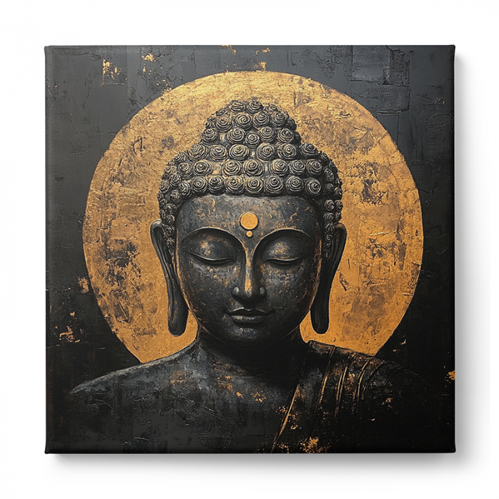 Tablou Canvas Buddha Auriu [2]