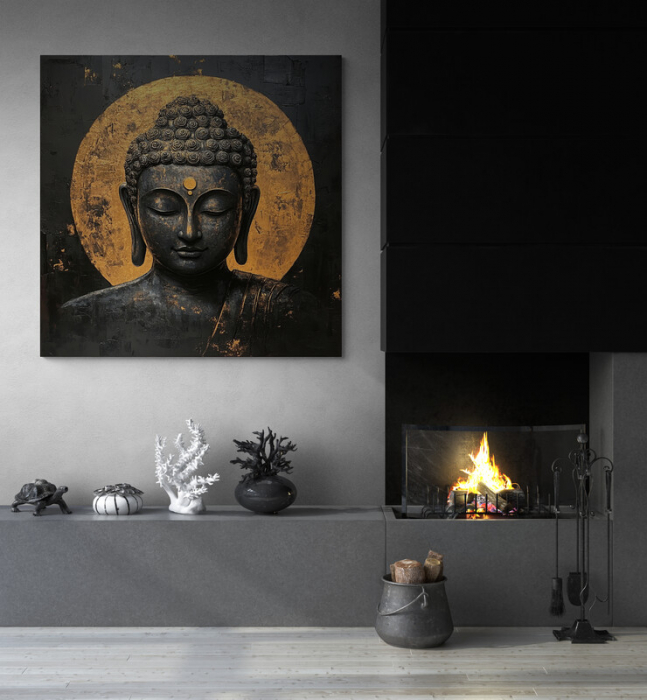 Tablou Canvas Buddha Auriu [1]
