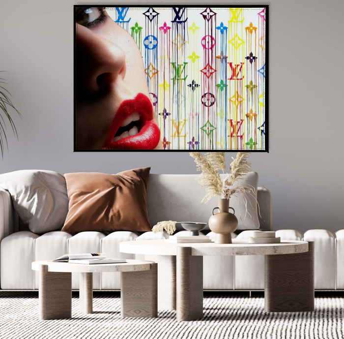Tablou canvas, Buze, Louis Vuitton, elegant, sufragerie, 50 x 70 cm [1]