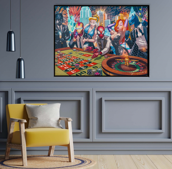 Tablou canvas, Casino, Poker, modern, sufragerie, 50 x 70 cm [1]