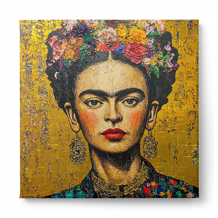 Tablou Canvas Portret Colorat Frida Kahlo [2]